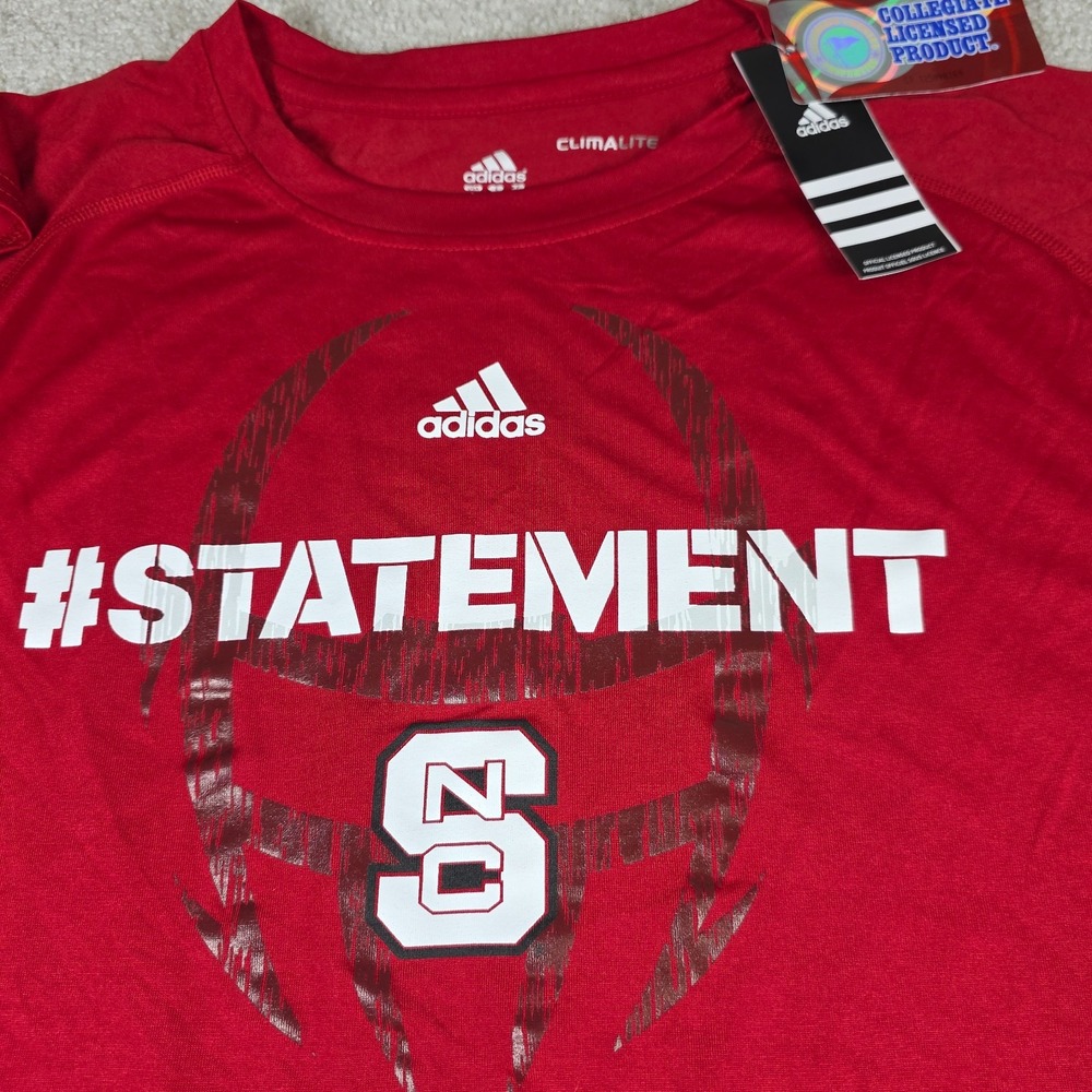 Adidas NC State Wolfpack Tank Top Mens Large Red Statement Performance Shirt